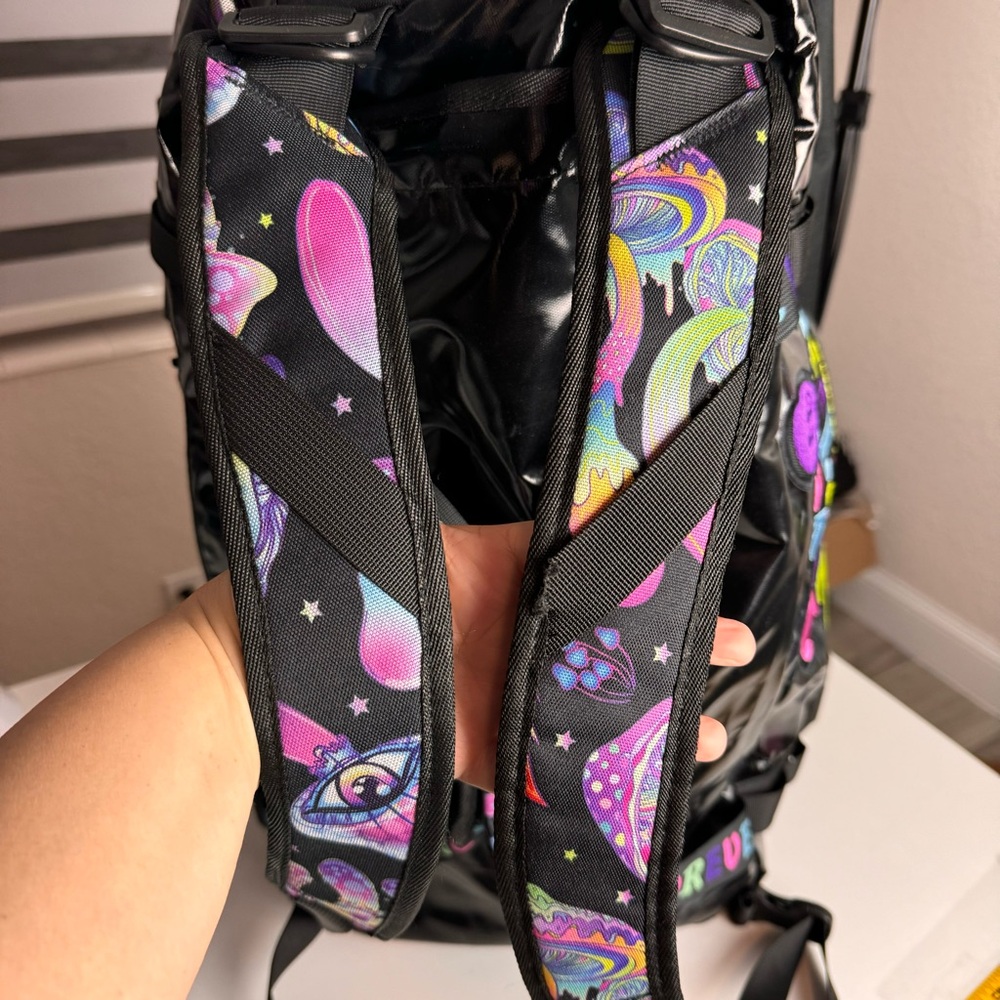 Assholes Live Forever Have A Nice Trip Duffle Bag Backpack Rainbow Mushroom RARE - Picture 6 of 12